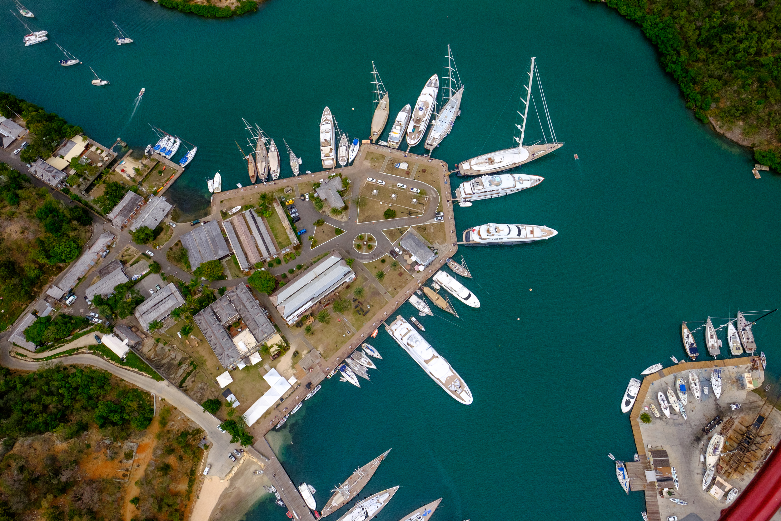 Yachts of Antigua from Heli