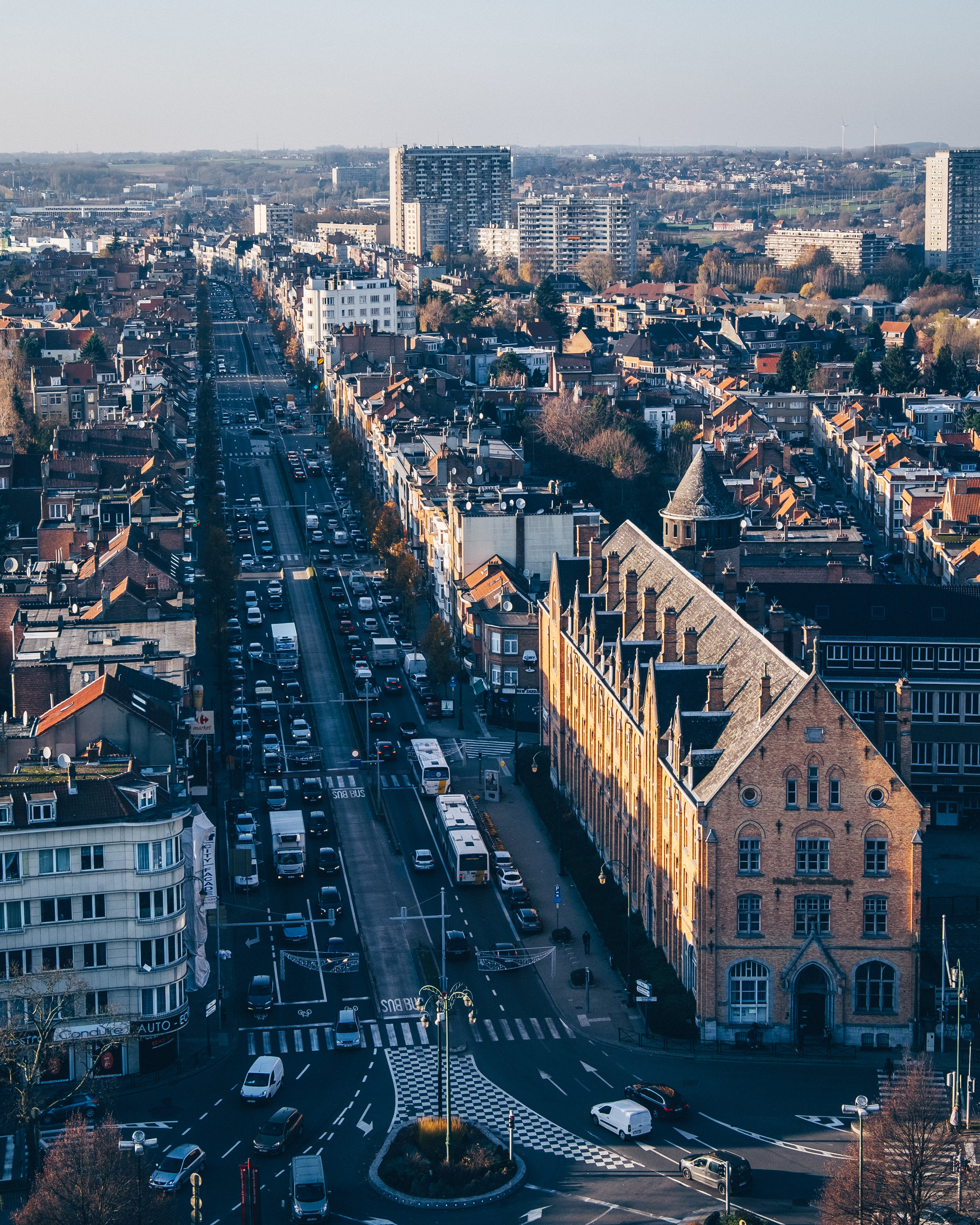 Rooftops of Brussels from Basilica of sacred heart 