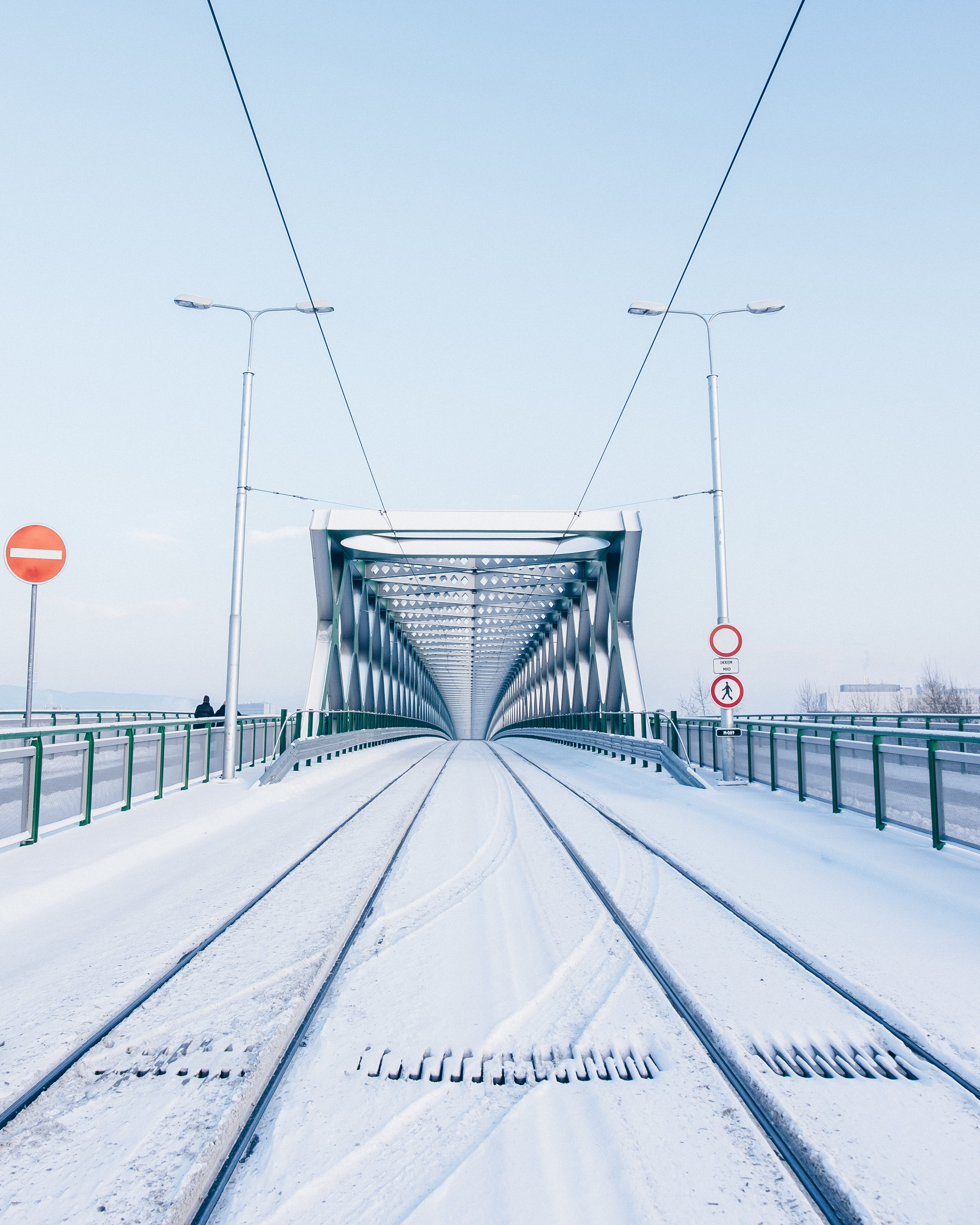 Tram railings on Old Bridge