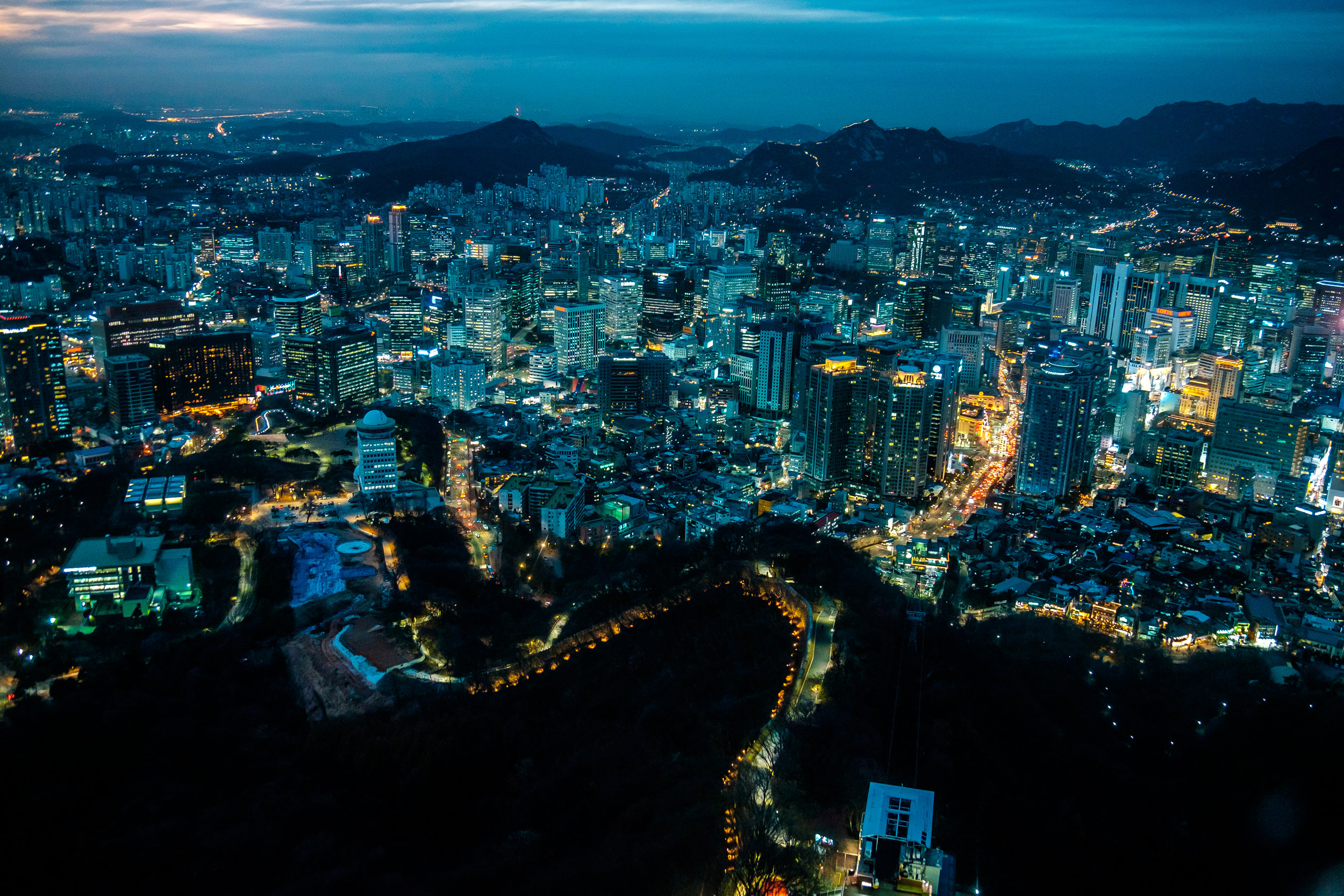 Downtown Seoul from N Seoul Tower