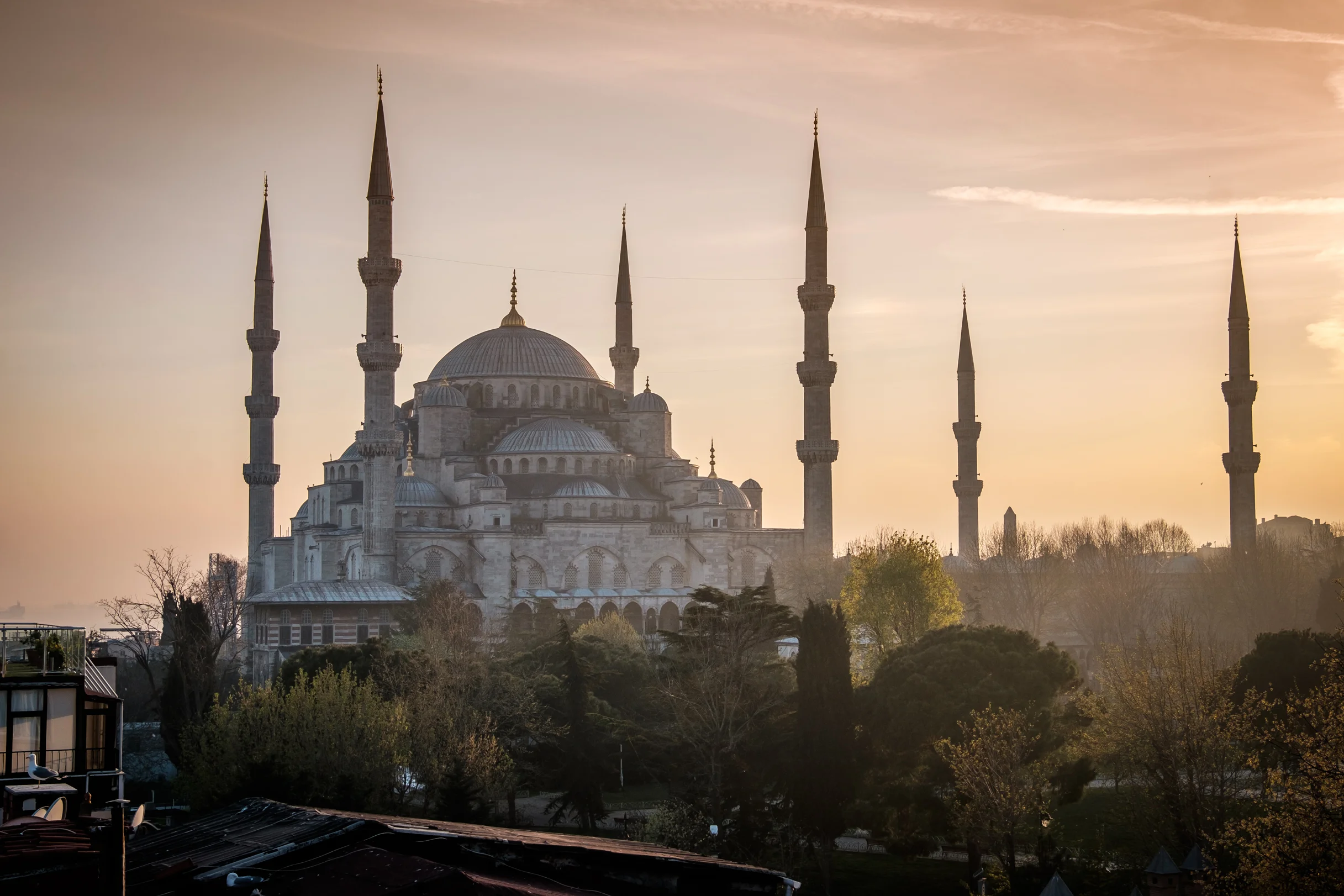 Blue Mosque at sunset
