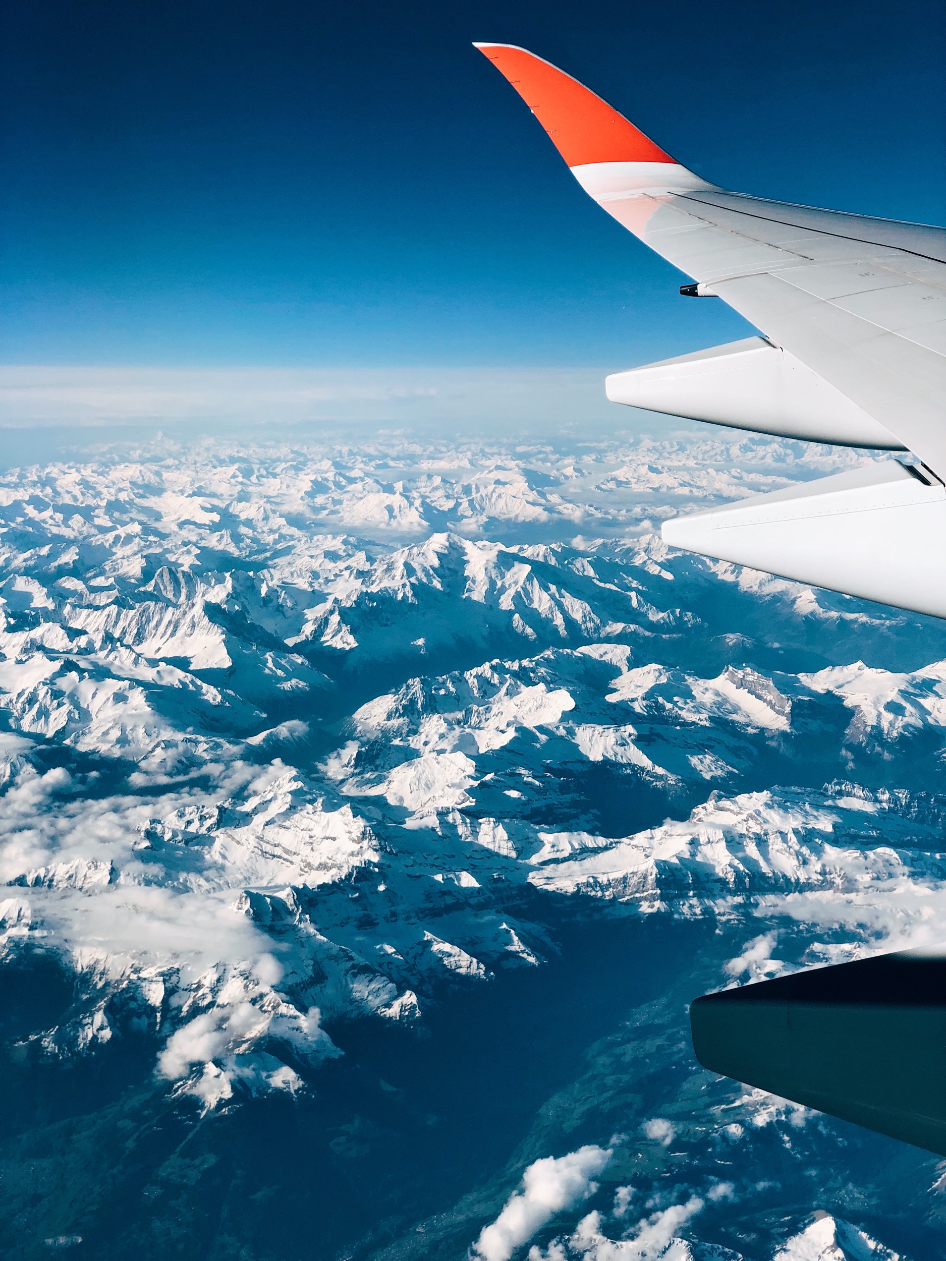 Mont Blanc Alps from Air Mauritius plane