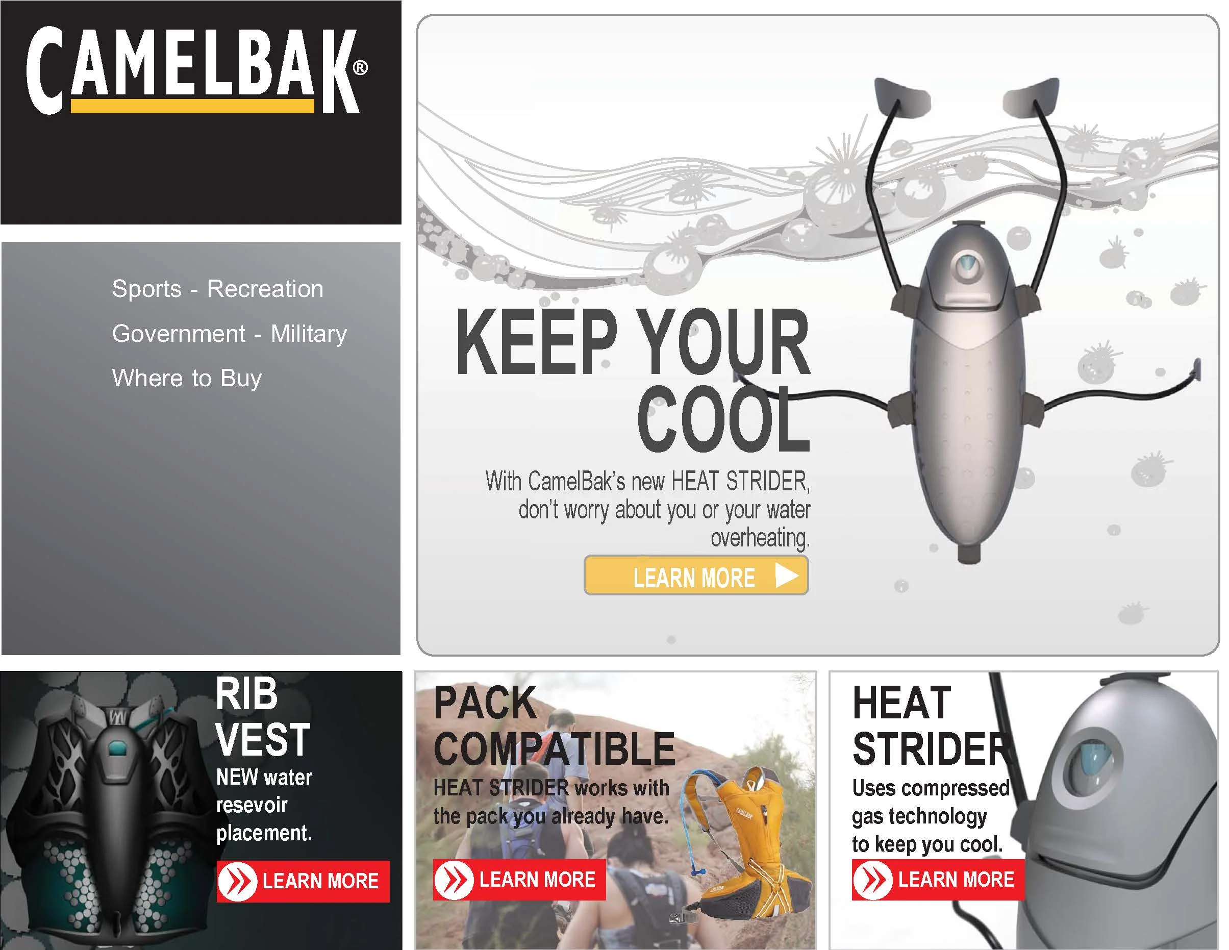 Camelbak Water Hydration Concept