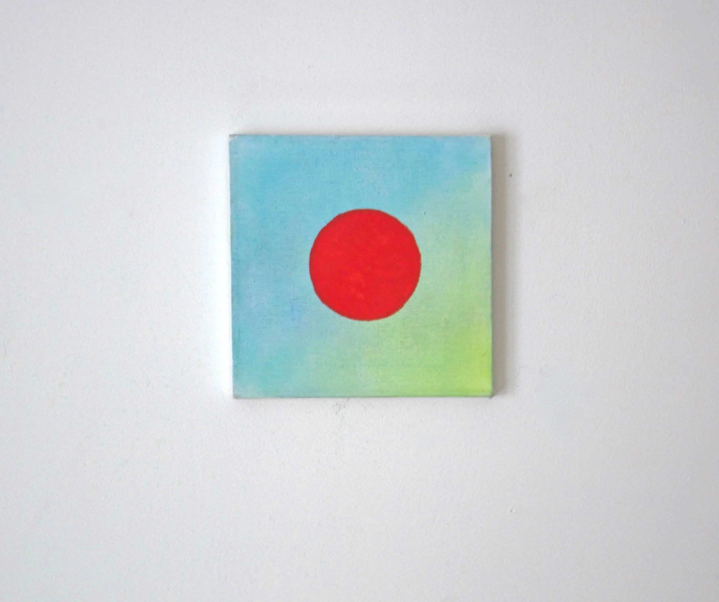 The Red Dot, 2013 Chalk and acryllic on canvas 8 x 8 inches