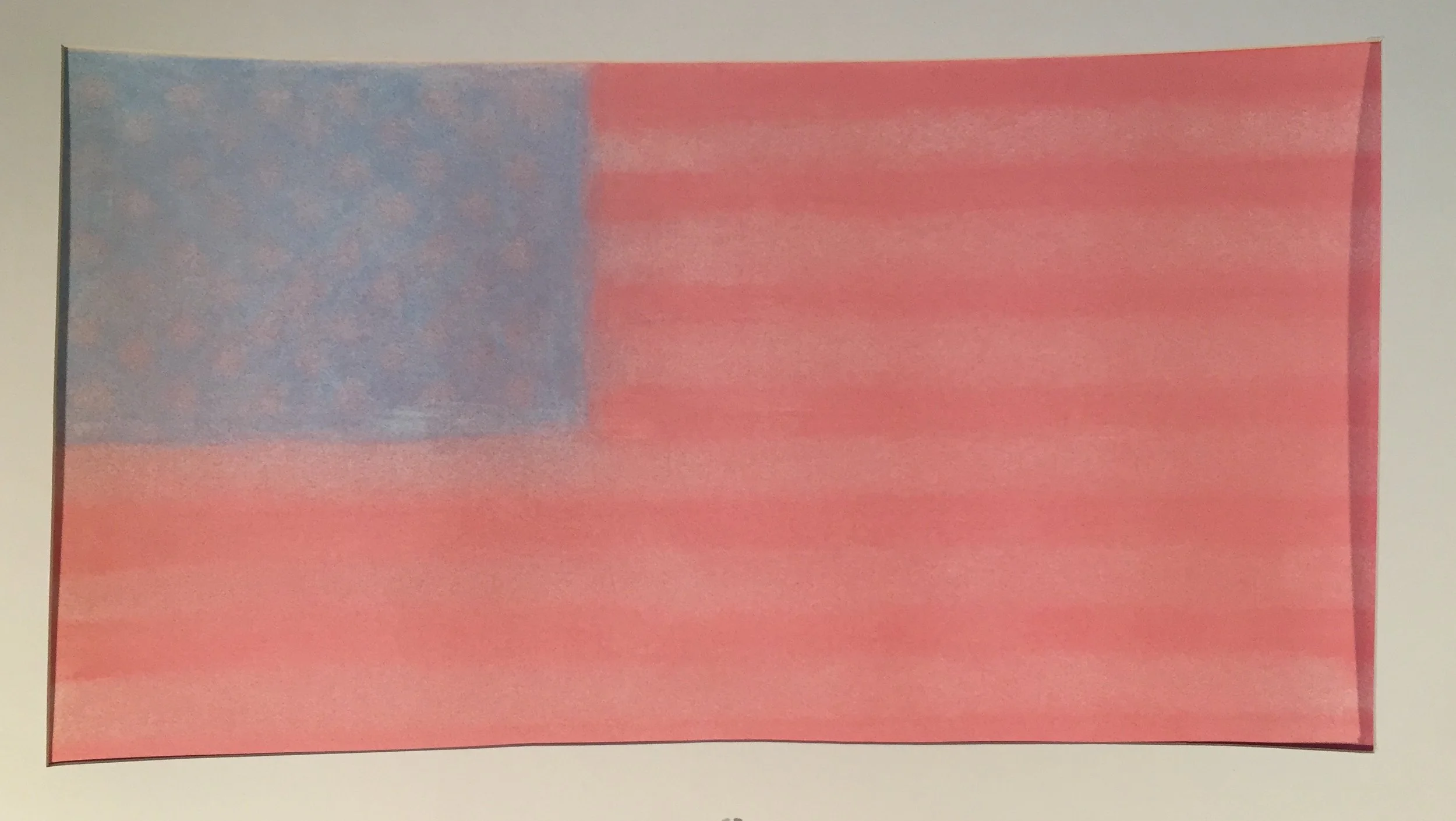 American Flag, 11/8/16, 2016 Chalk on paper 14 x 24 inches