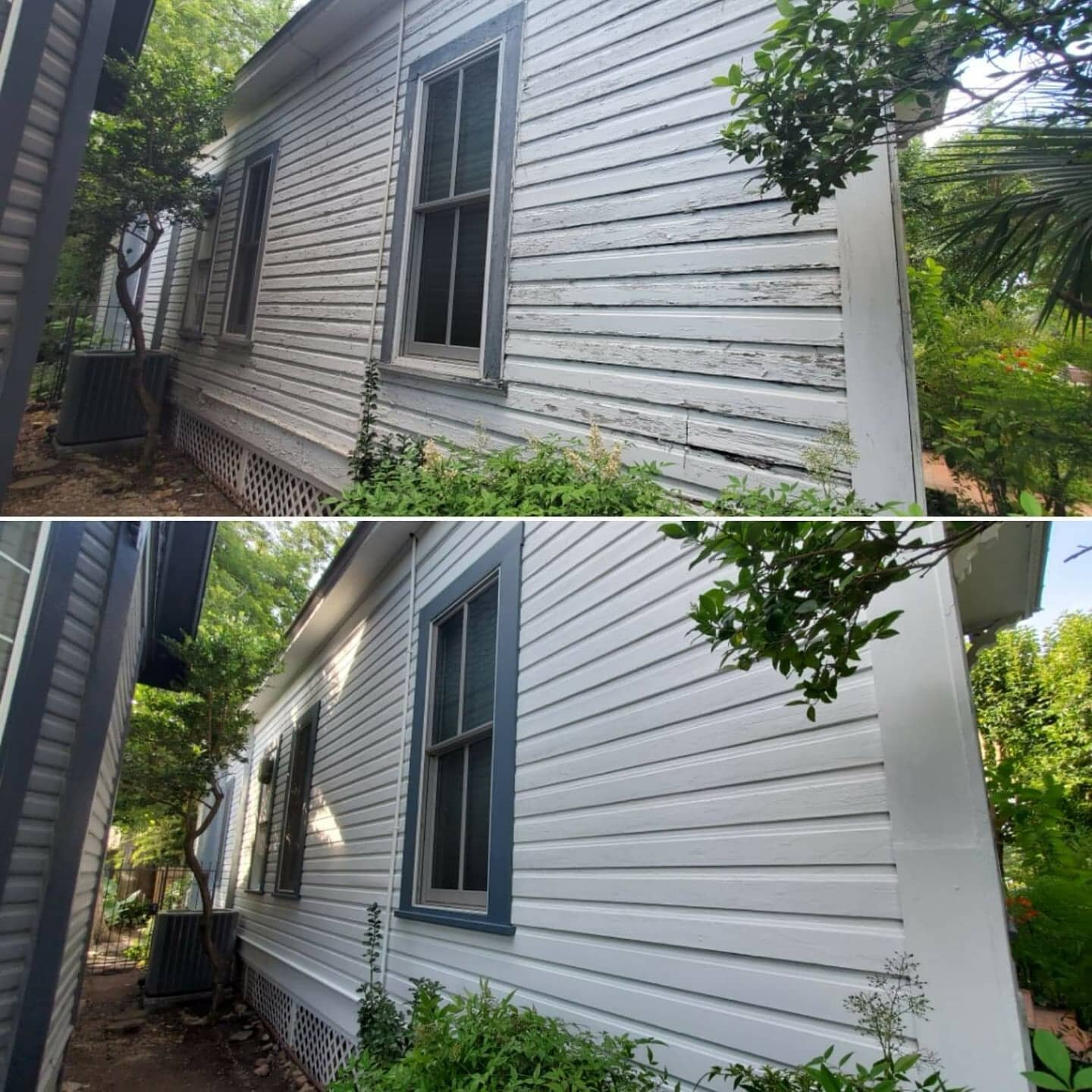 Check out these two homes, one in King William and the other in Mahncke Park, that we just restored! At the first home, we had boards milled to match the original siding. At both homes, we scraped, sanded, caulked &amp; repainted with existing colors