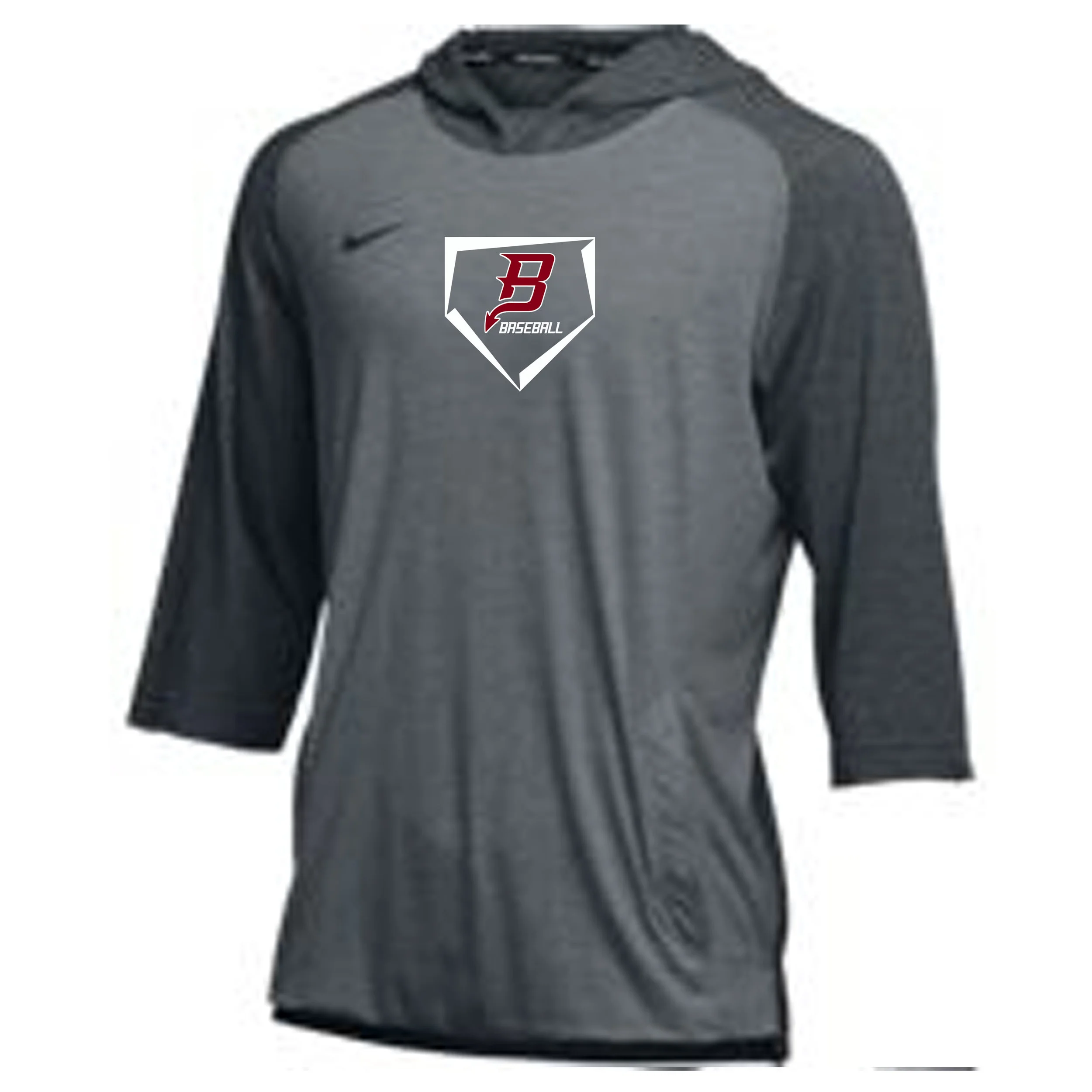 Bradford Baseball Nike Team 3/4 Flux Hoodie Top — T Shirts Your
