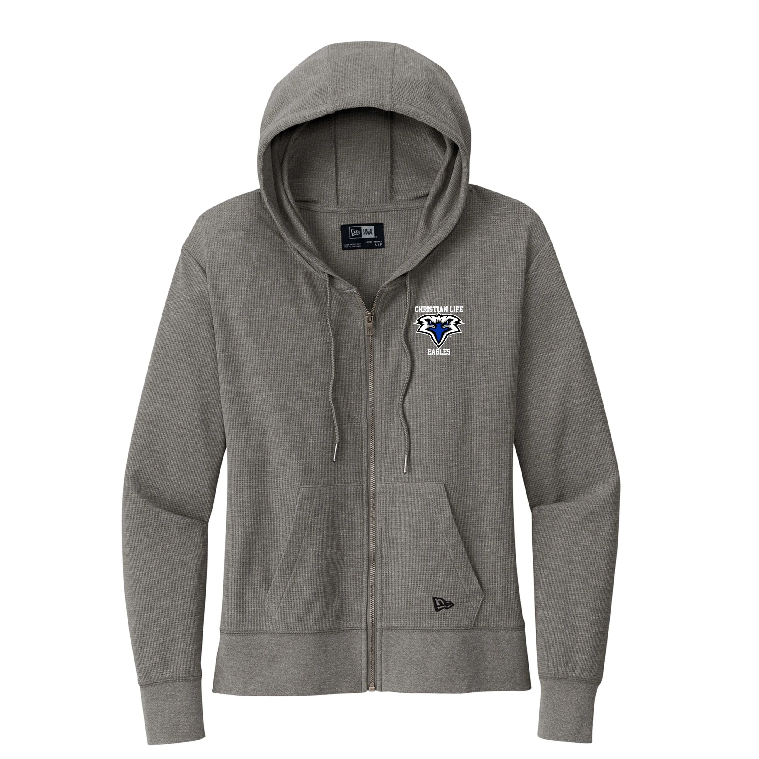 christian zippered hoodie