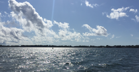 On the ferry to the Toronto Islands.