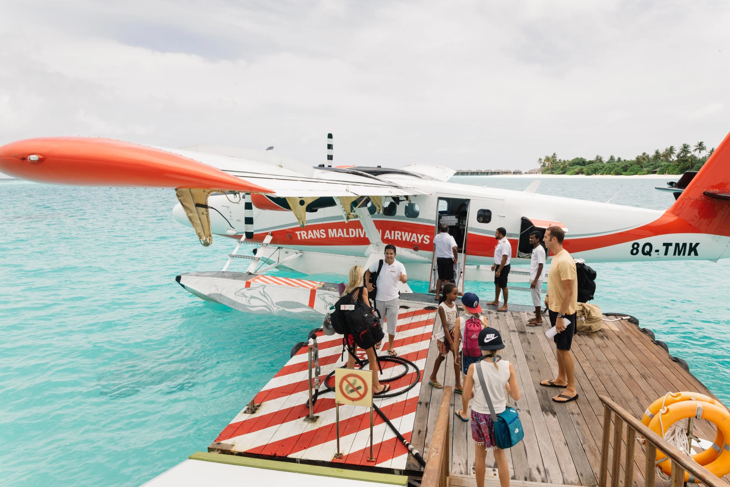 By far, the most adventurous and fun mode of transportation we had during our journey. This seaplane ride from Male to the Noonu atoll in Maldives, was an experience we will not soon forget. The views were beyond spectacular but we could have done without the few pop-up thunderstorms we encountered on our approach to landing in the water at our resort. Trans Maldivian Airlines could be our new favorite airline. Where else will you find a barefoot pilot?