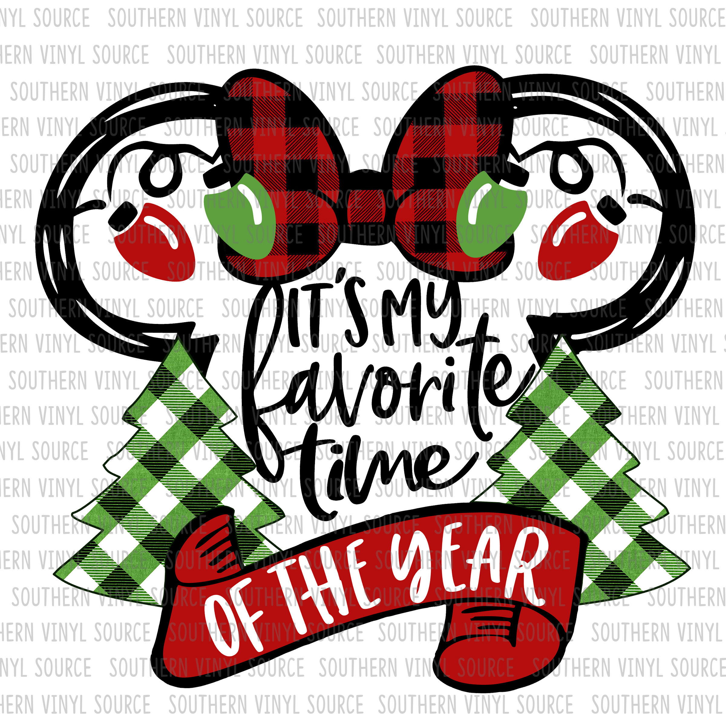 verschil verkoopplan sectie CH307 Minnie Mouse Christmas Favorite Time of Year — Southern Vinyl Source