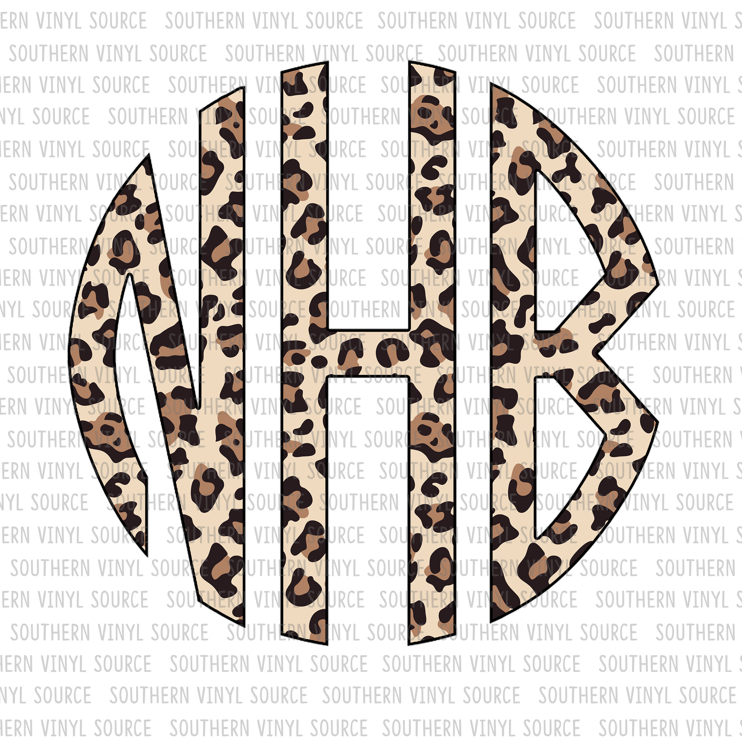 Diana Leopard Light stitch panther cat print pattern monogram Font