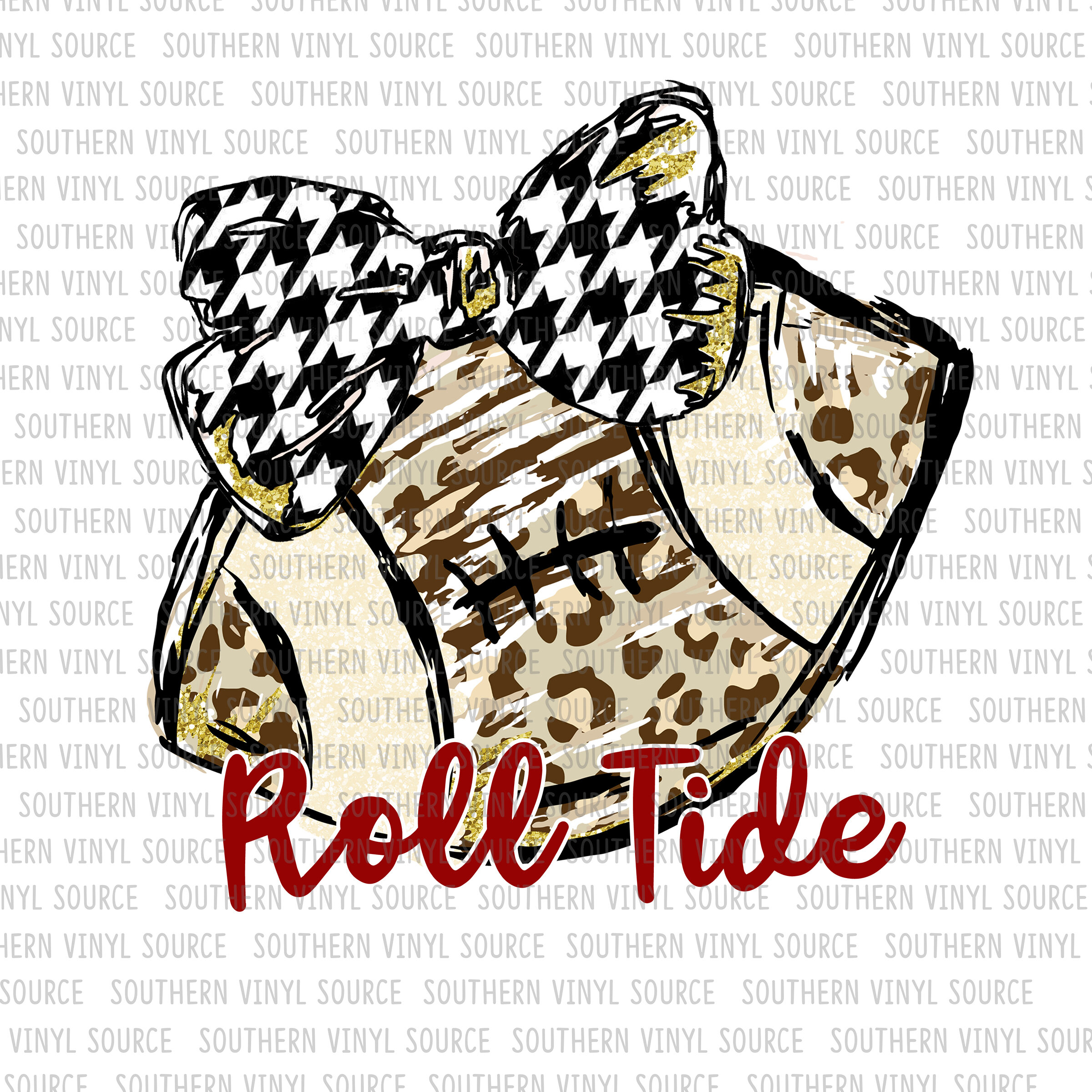 FB014 Alabama Houndstooth Leopard Football WM.jpg