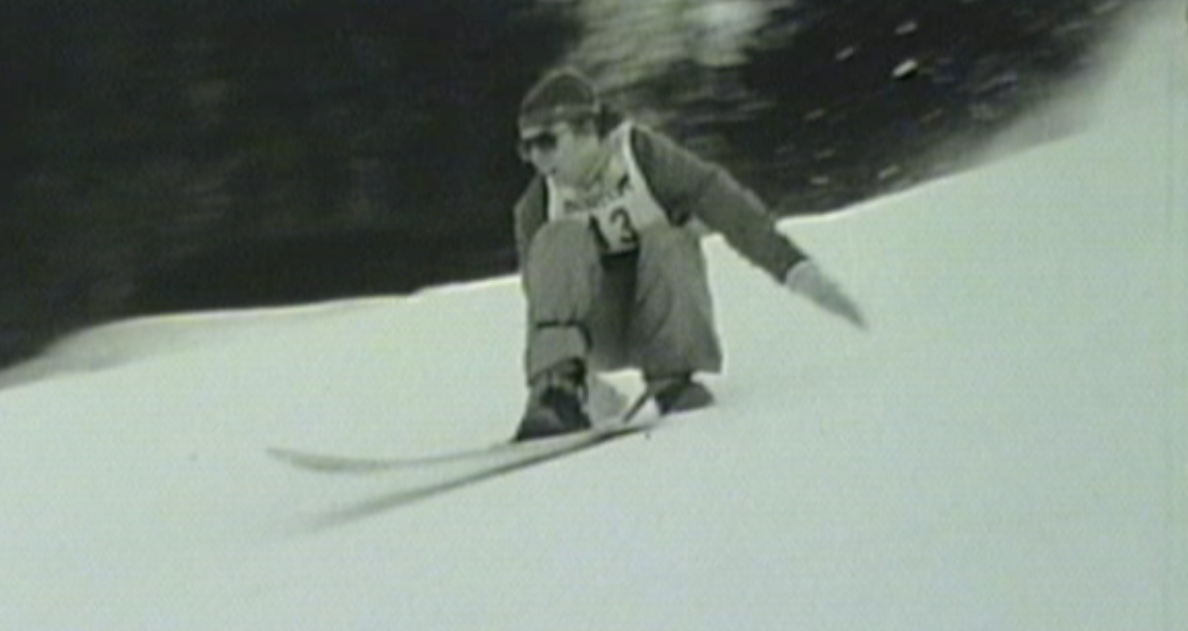 Bob Novak: Old school style & perfection If you’ve got an old Burton Backhill then chances are it’s got Bobs signature on it. Bob left Michigan during the summer of 1982 to go make boards for Jake in Vermont. I also lived at Jakes house that summer and got to spend a lot of time with Bob. He was one of the top Snurfers but never made the full transition to snowboarding. Bob used a rope in the DH but opted to give it up here in the slalom. An all around great guy, Bob Novak = certified badass and pioneer of the sport.