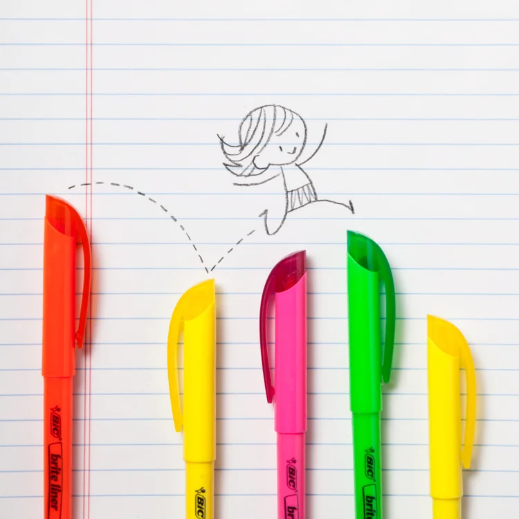 Caption: A hop, skip and a jump down highlighter lane. Inspired by @spielkkind @cintascotch and all the other doodlers and dreamers out there.
