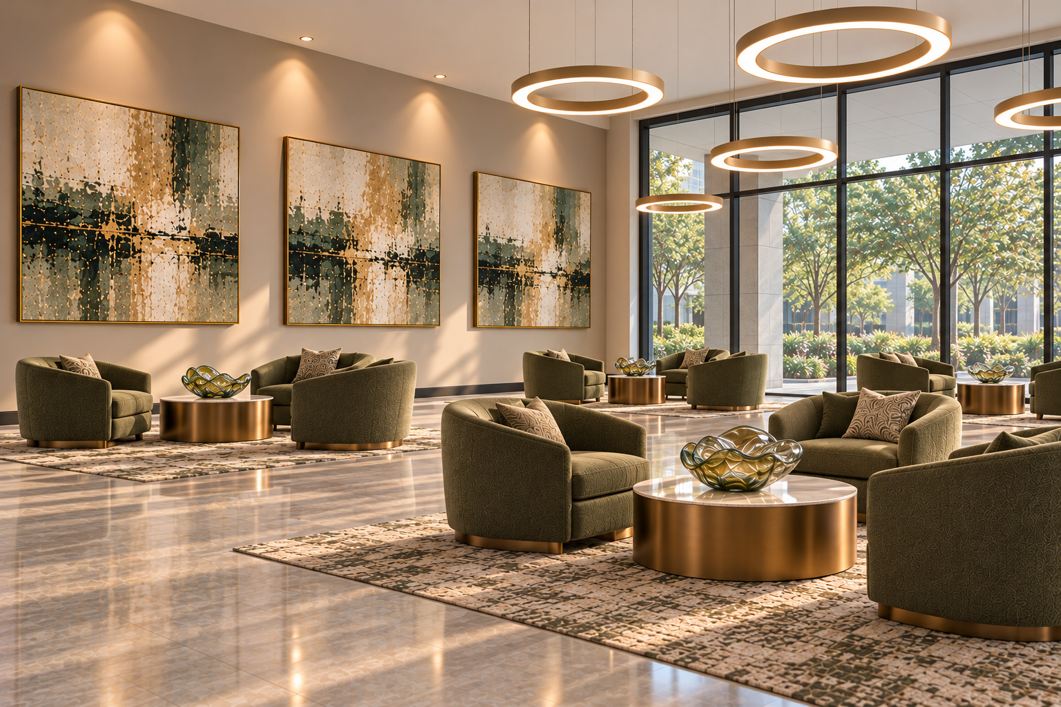 Sunlit Olive Green Lobby Lounge.png
