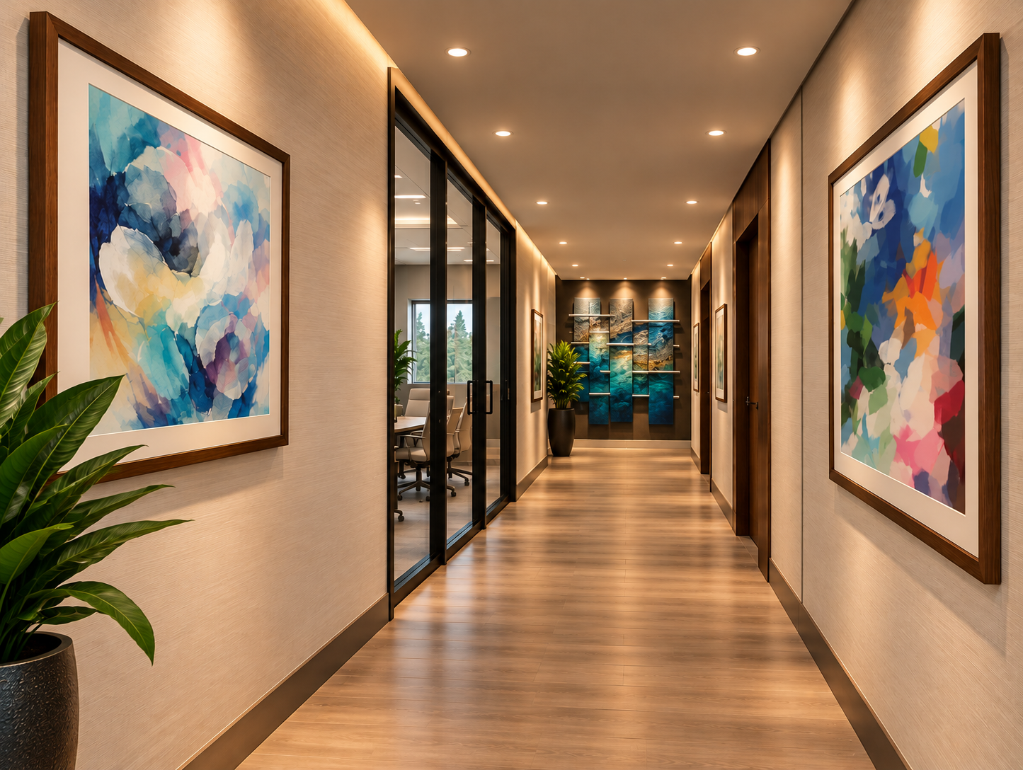 Ocean-Inspired Sculptural Office Hallway.png