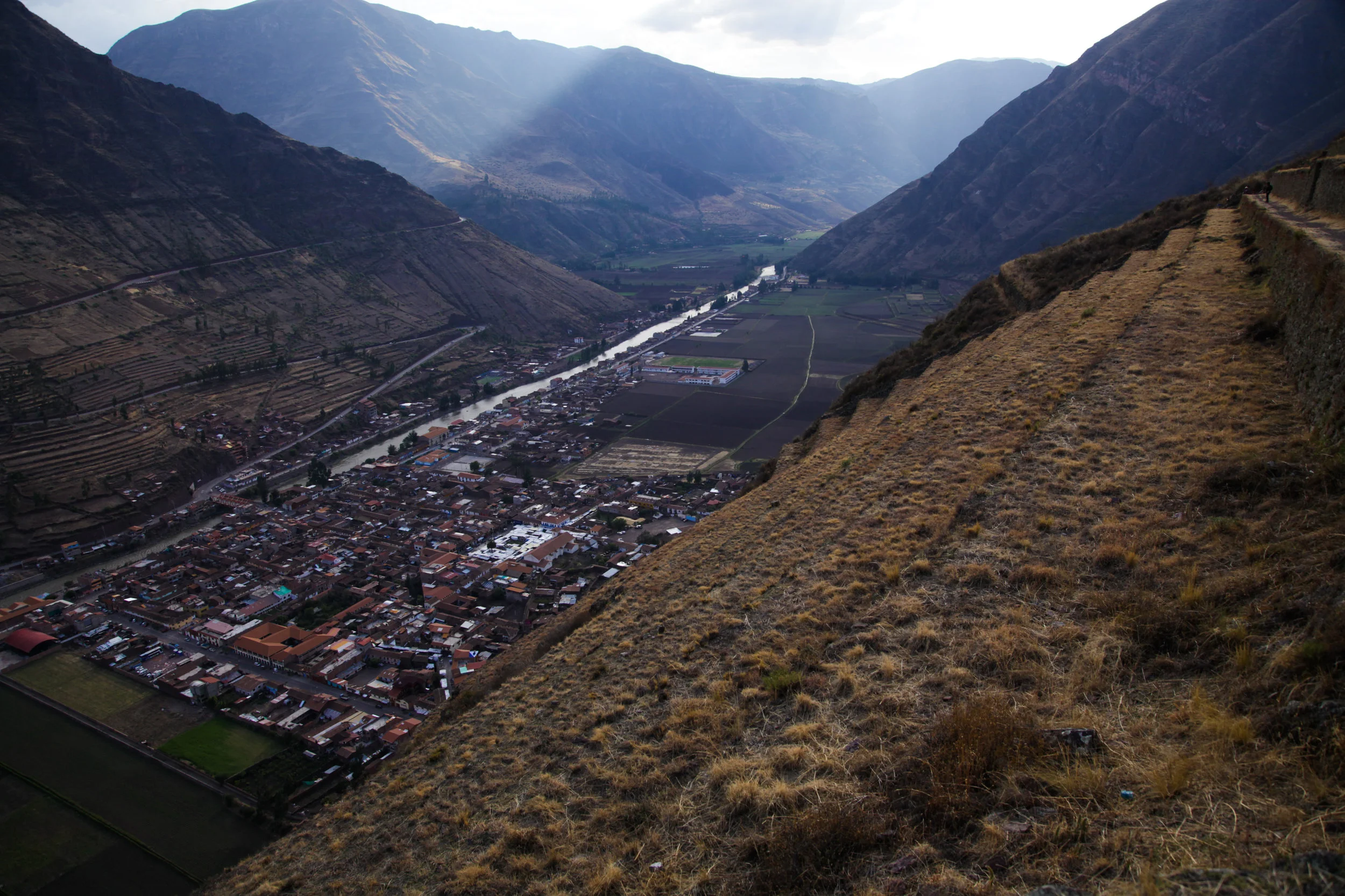Overlooking the town of Pisac, Peru