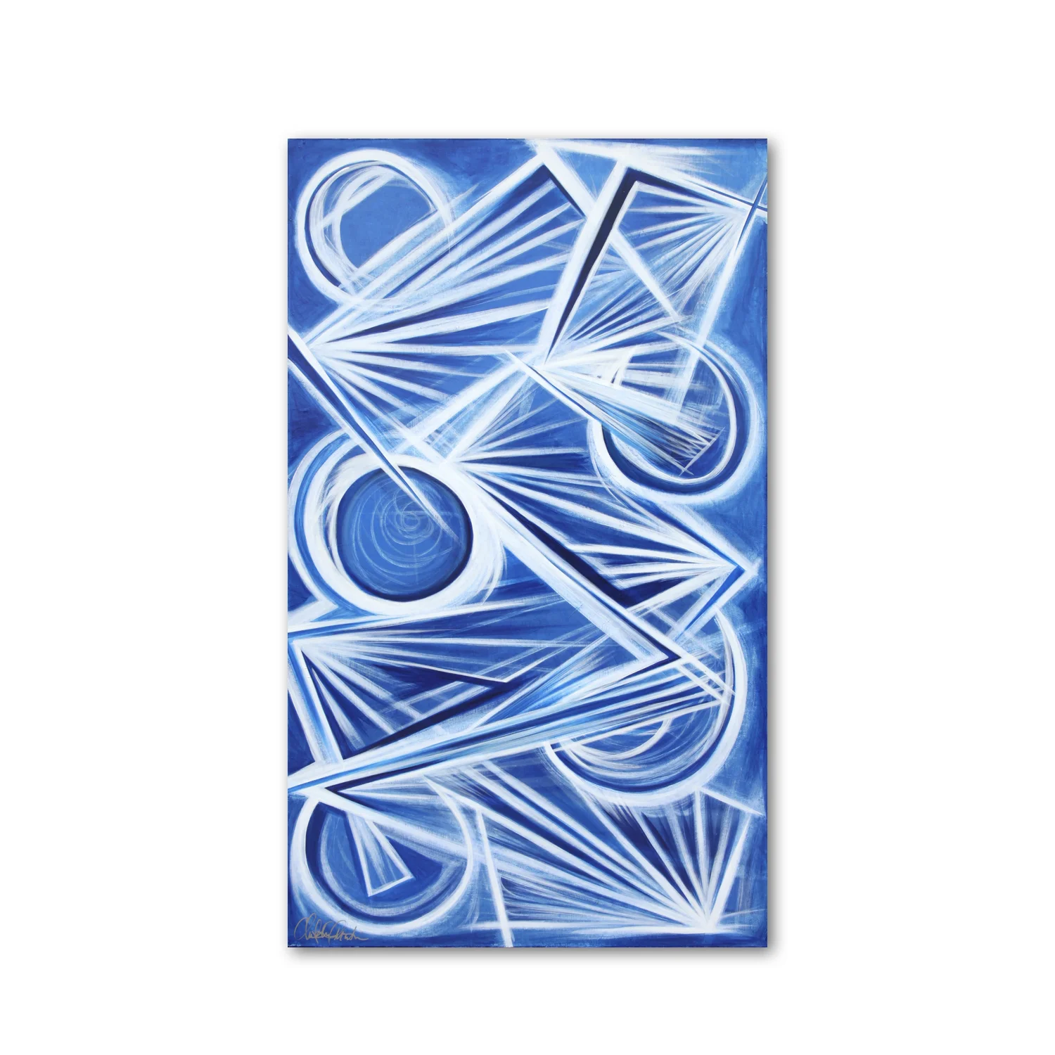 Untitled (Blue & White)  | 60 x 36”