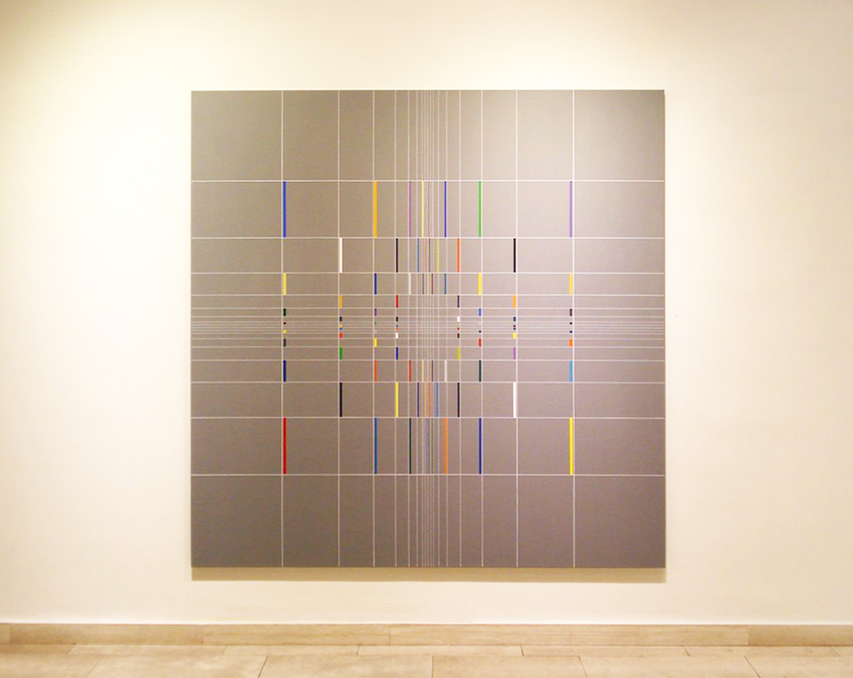 Yantra-ipsum-līlā 2012, acrylic on canvas, 180x180cm, 2012-Galerie Leonhard, Graz