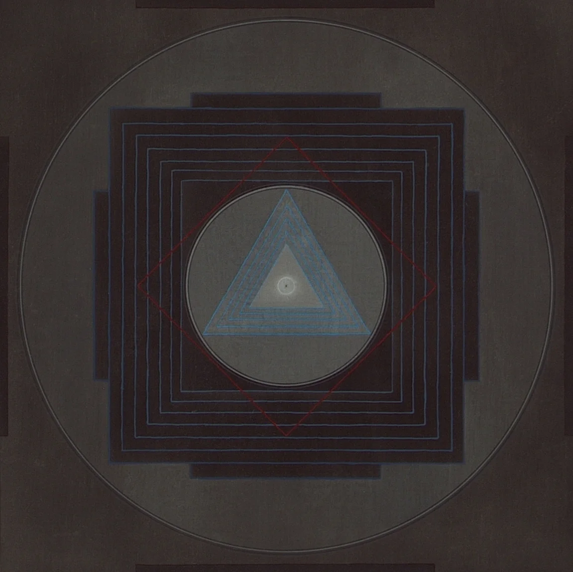 Yantra-ipsum-ipsum(2) 1998, acrylic, on wood, 11 13/16 x 11 13/16 in. [30x30cm]