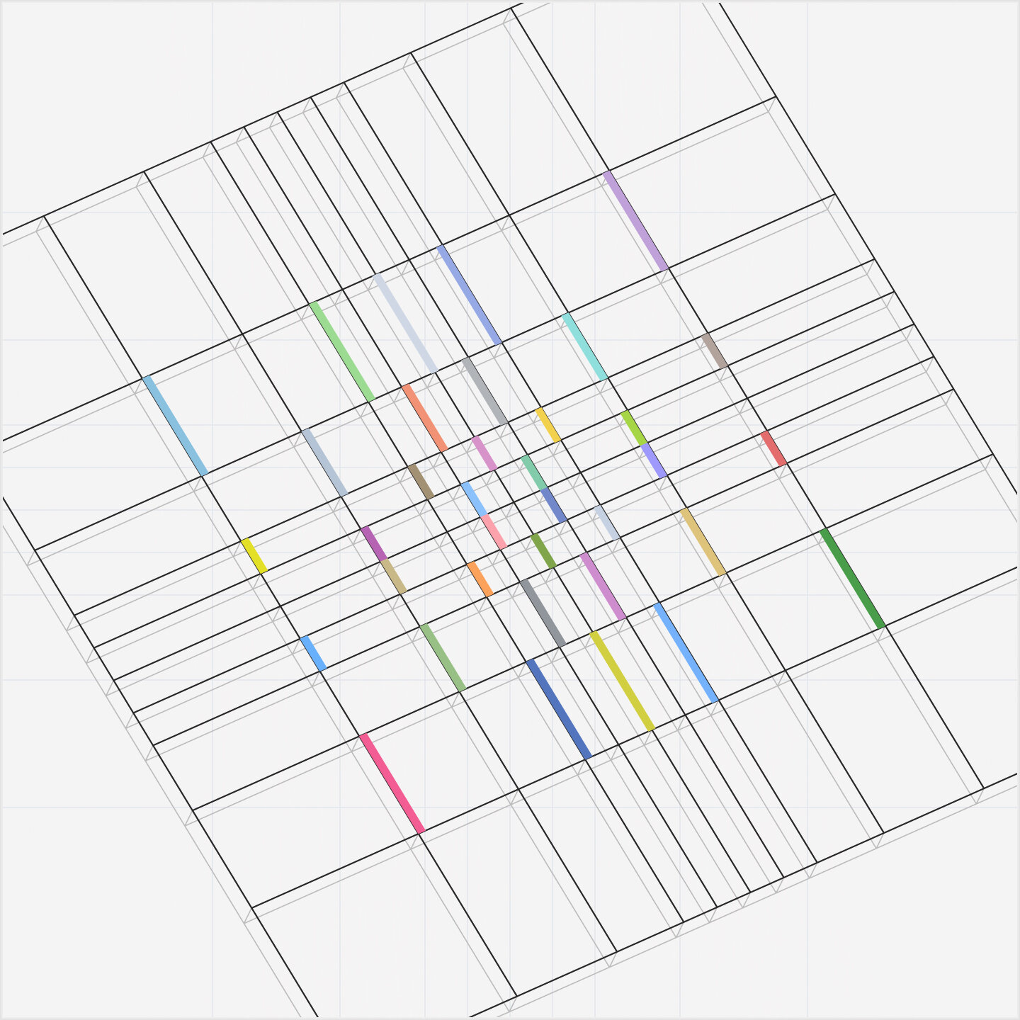 Fibonacci-sequence-space [20200507] [Color-elements], acrylic on canvas