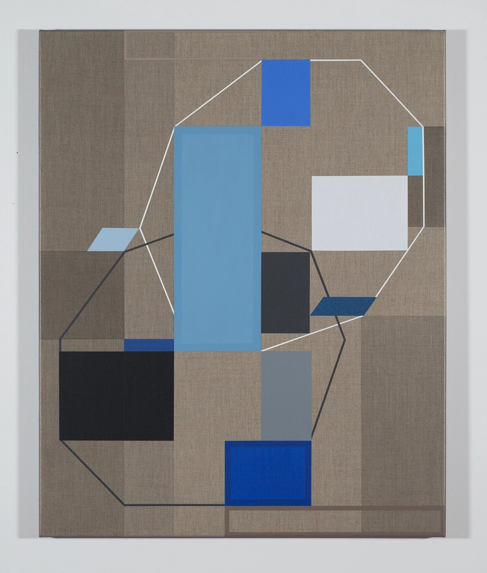 Able to play endlessly [By polygons] [20250214], 2024, acrylic on canvas, 39.4x31.5 in.[100x80cm]