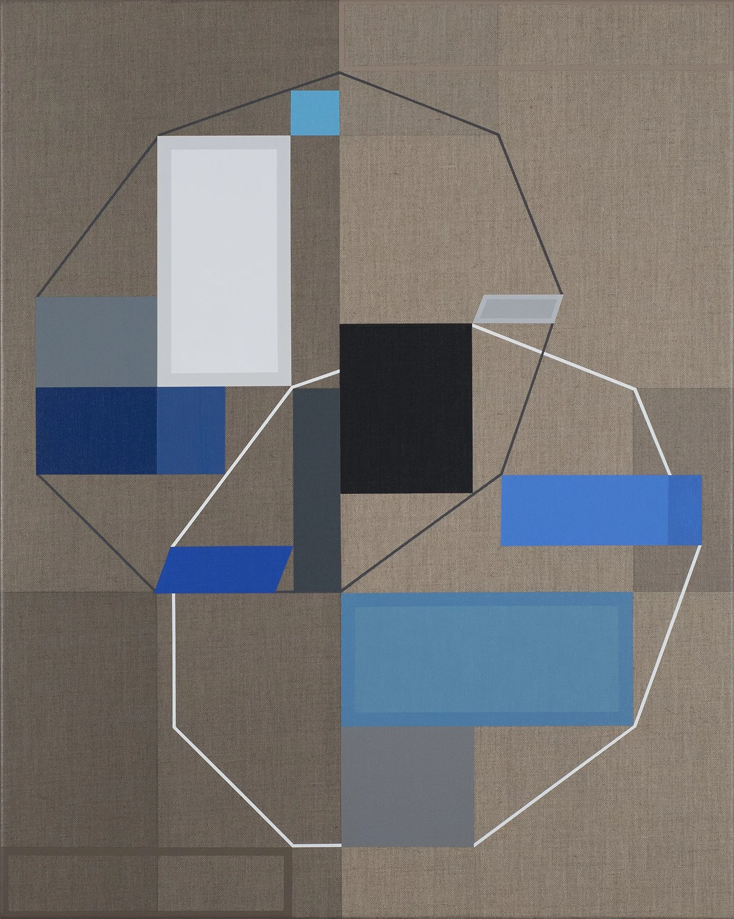Able to play endlessly [By polygons] [20250326], 2025, acrylic on canvas, 39.4x31.5 in.[100x80cm]