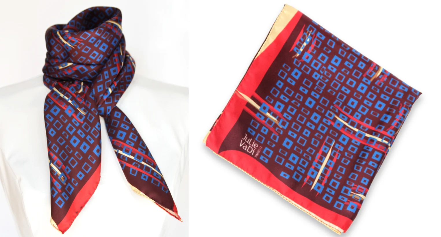 "Dark night" silk scarf