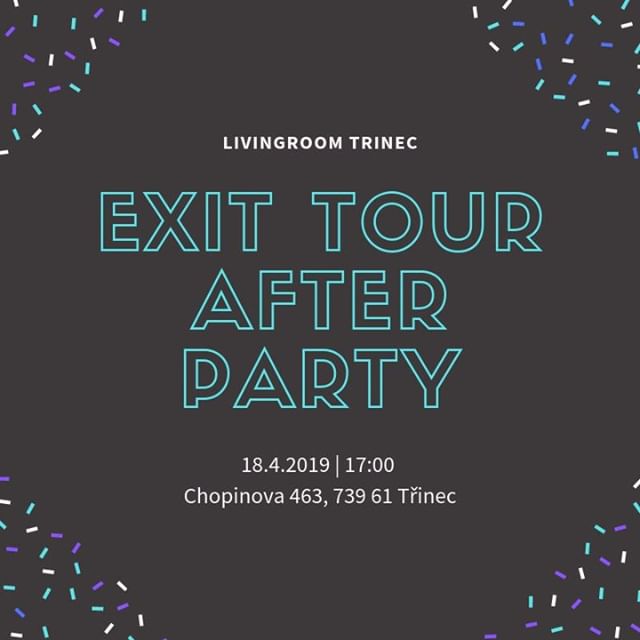 Tak, víkend je tady a dneska máme EXIT Tour AFTER PARTY pod vedením našich přátel z Norska. Moc rádi vás tam všechny uvidíme!