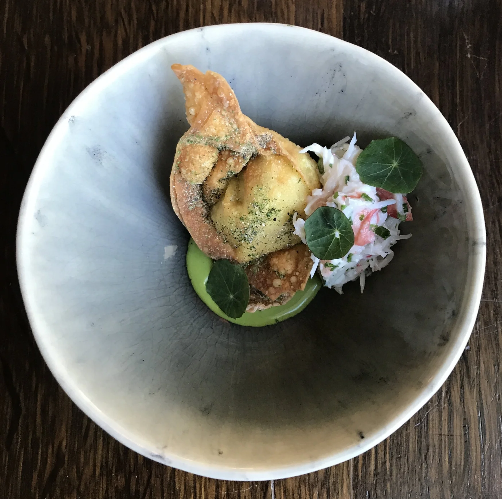 Shellfish dumpling at Lysverket