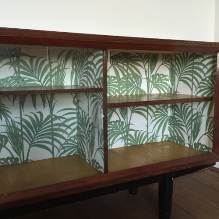 Wallpapered back and sides