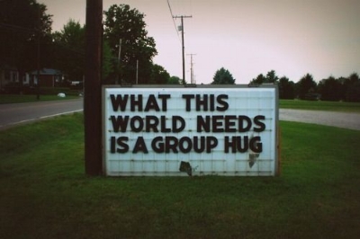 Everyone being nice to each other. Photo courtesy of @pinterest.