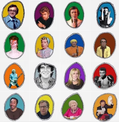 A shocking year to be a famous person. Fab artwork by Sarah Smalldon Art .