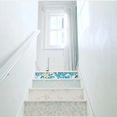 Wallpaper risers at the home of The Vintage House That Could .