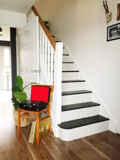 JT Collings fabulous painted stairs.
