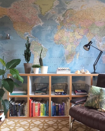 Map wallpaper. Makes me immediately want to book a holiday.