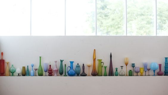 Glass collection goals at the Parker Palm Springs. Photograph courtesy of Lou Mora .