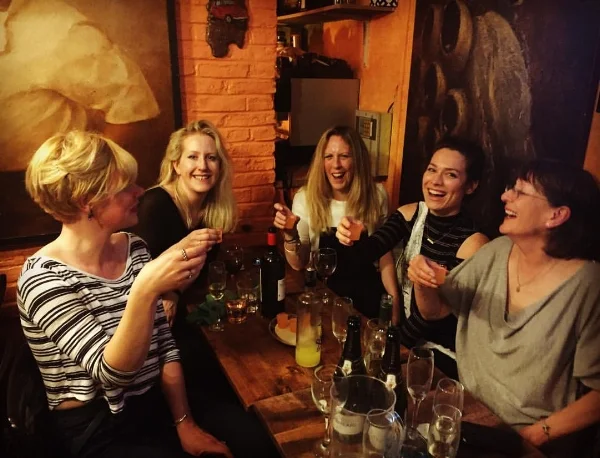 My Chicago born sister in law Meghan's family hen night at Paolo's. That was our second bottle of Limoncello after which it got messy.