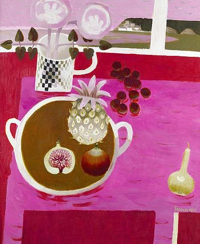 Mary Fedden, Still Life with Pineapple and Figs 1987