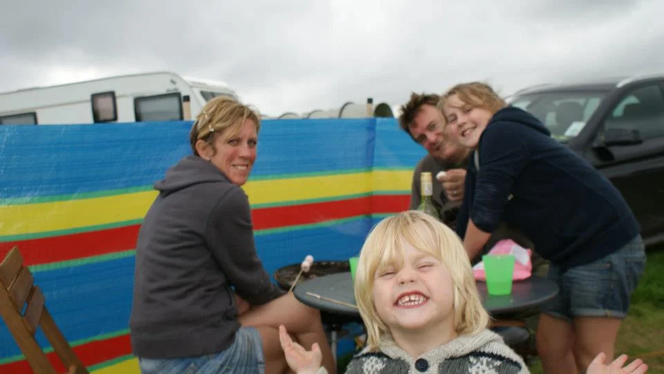 The coldest August Bank Holiday weekend EVER. Leo wasn't looking quite so happy after he'd fallen in the vomit.