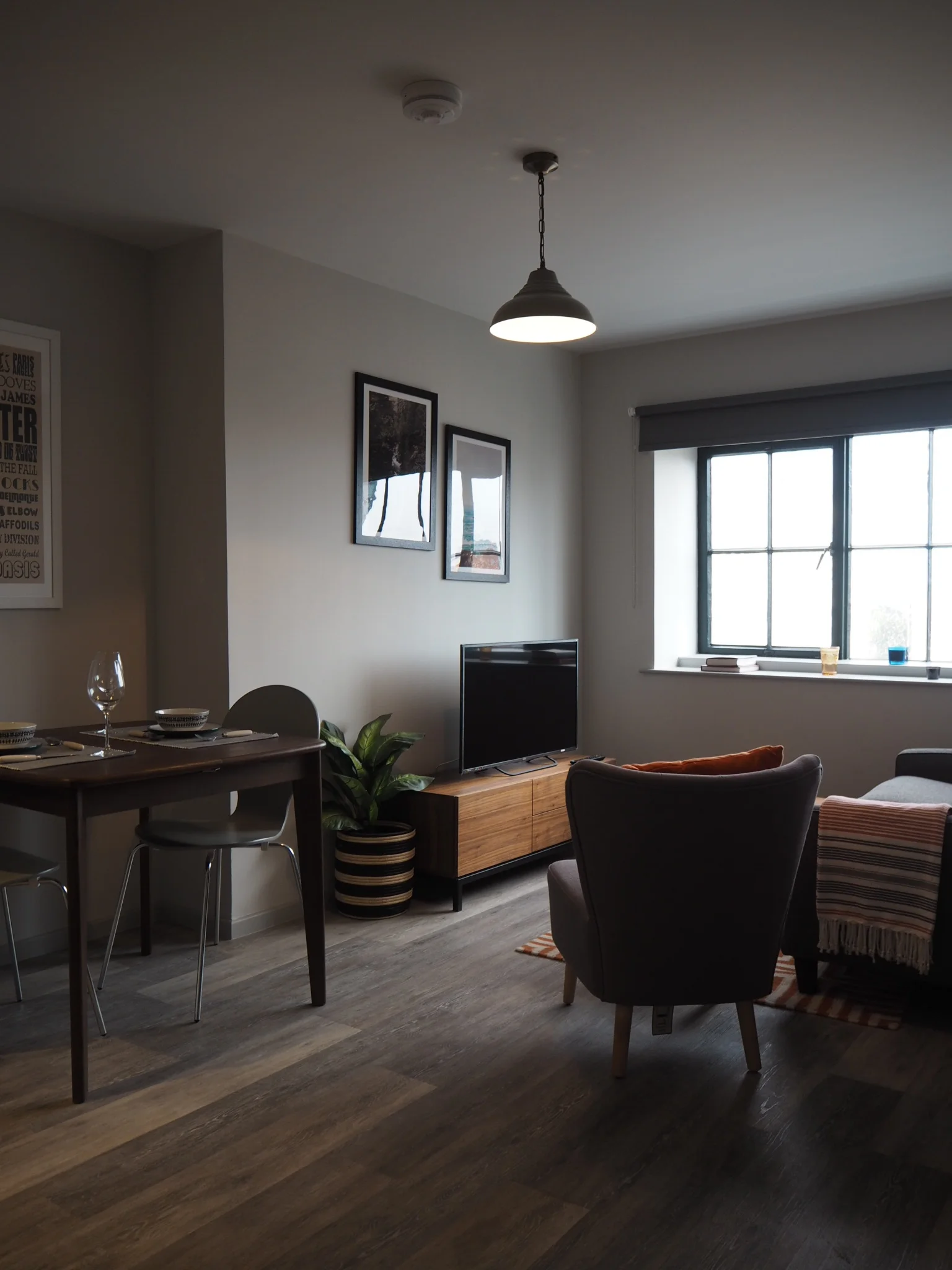 Sleek and contemporary furnishings.