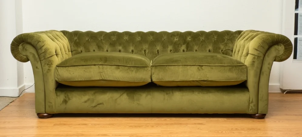 My perfect sofa, the Winslet in Luxor Artichoke.