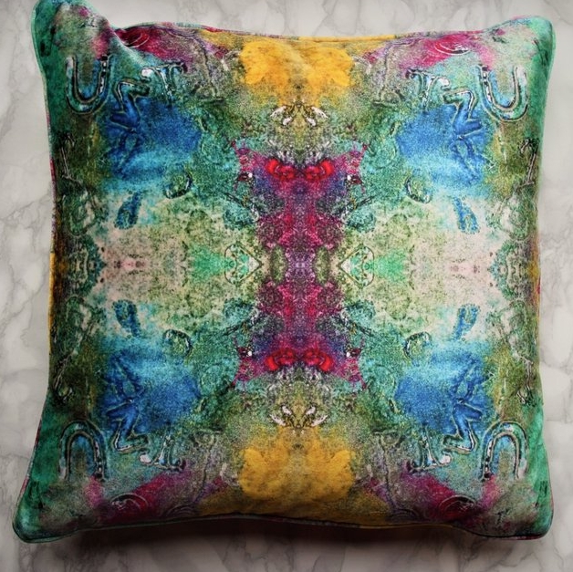 Alpha Velvet Cushion , Evelle Home for Joyful Home Company £85