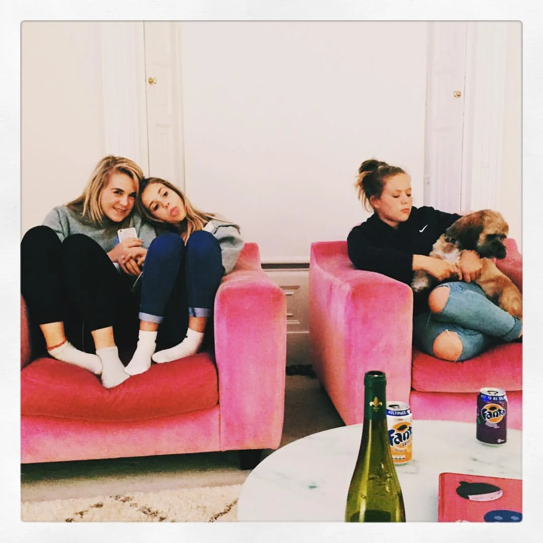 Just looking at these pink velvet Andrew Martin chairs makes me want to cry with loss.