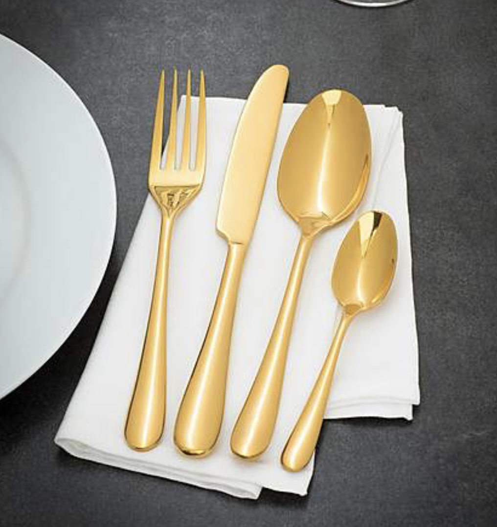Gold 16 Piece Cutlery Set , Dunelm £25