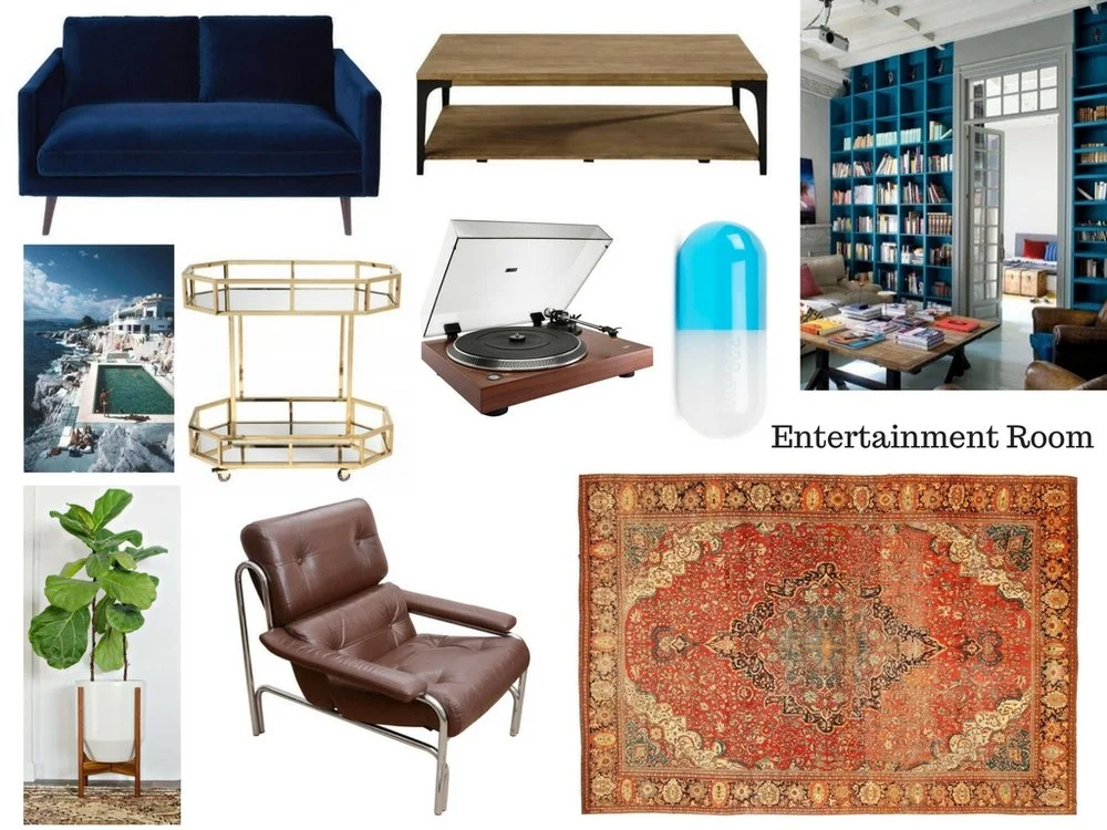 My moodboard with all my ideas for the room.