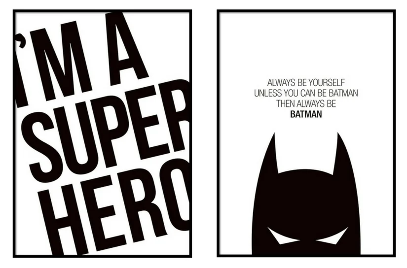 Super Hero prints, Desenio