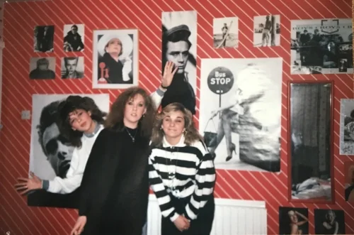 Even in the 80's, I was a fan of the gallery wall. And backcombed hair. 