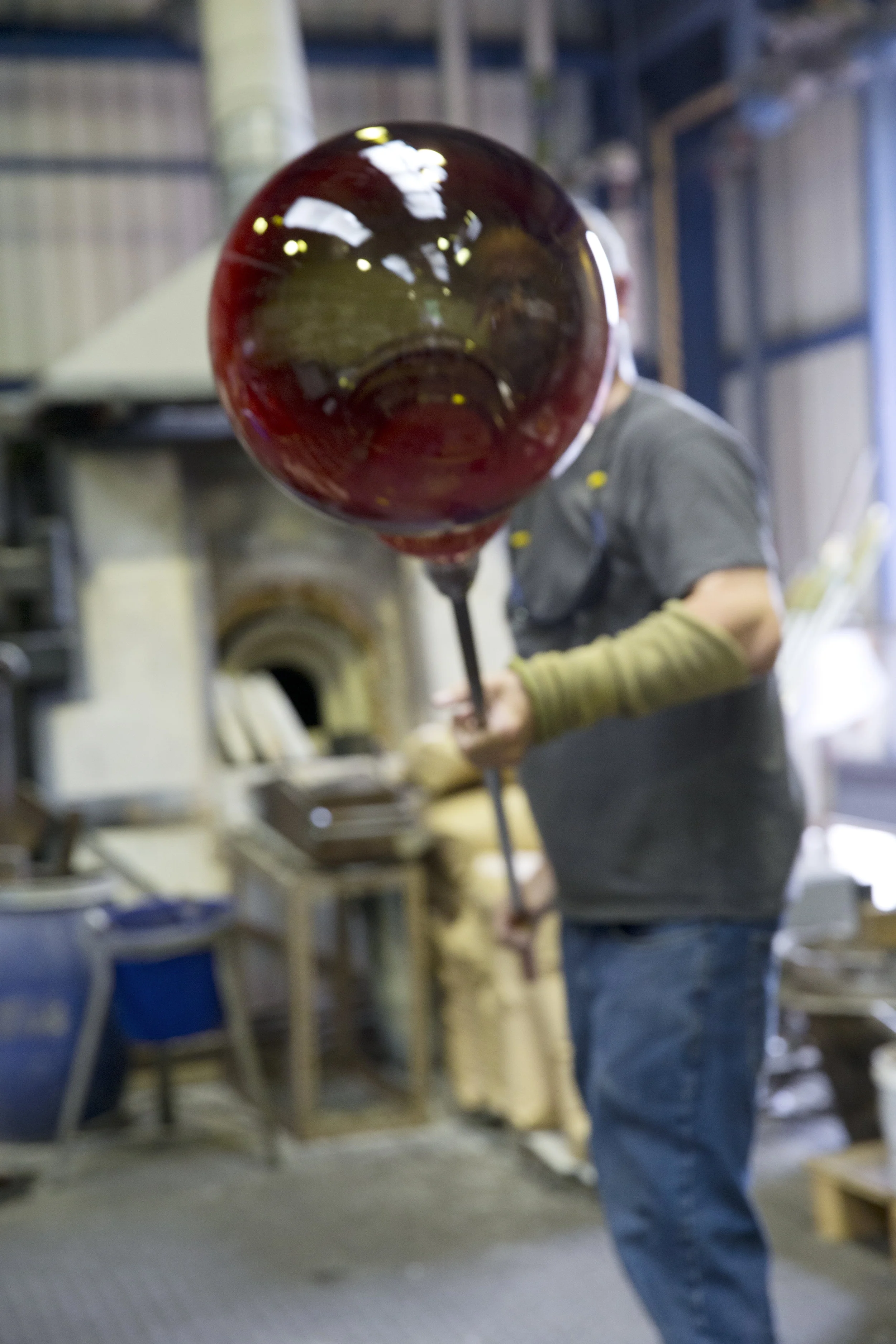 The production of glass and metal products in Birmingham.